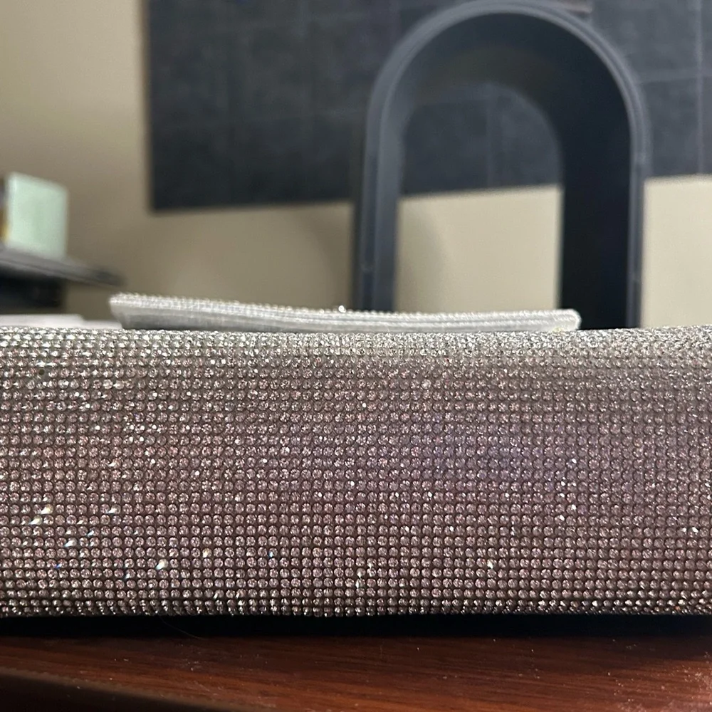 Silver Rhinestone Small Satchel - Picture 4 of 5